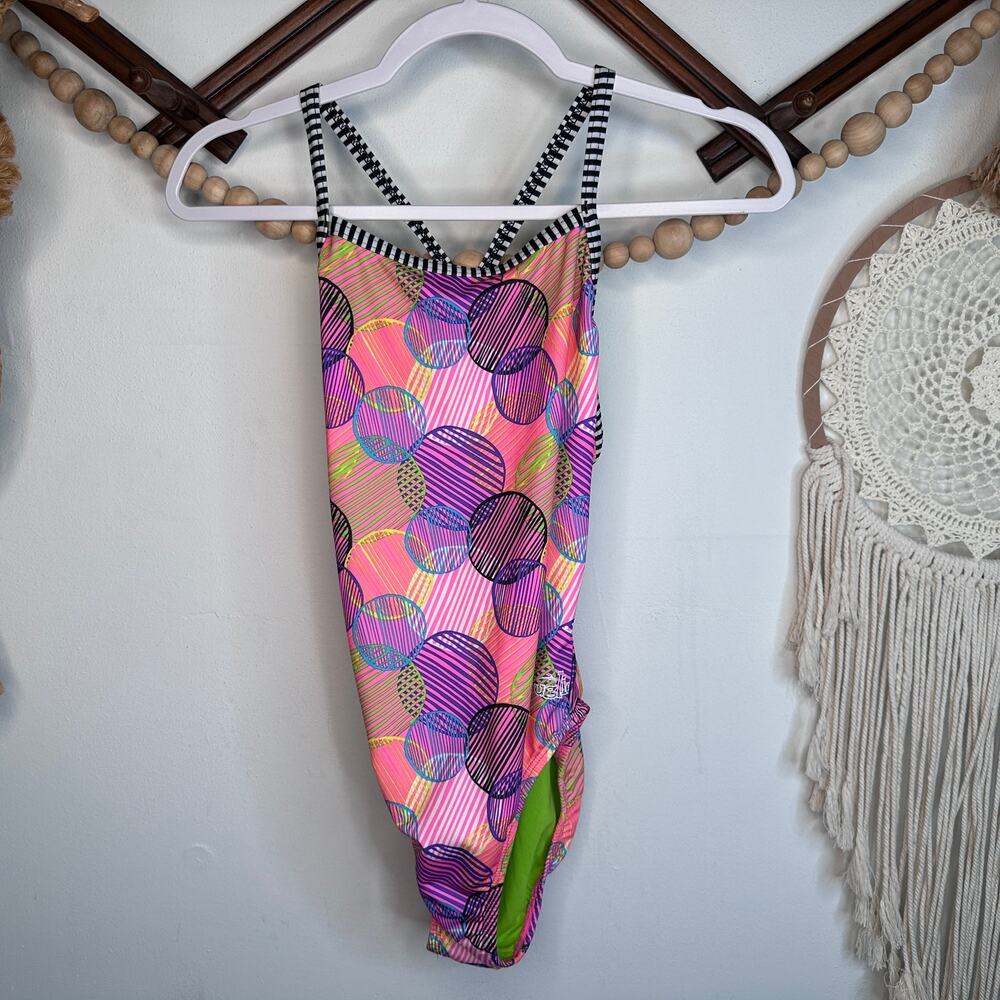 Dolfin Uglies Vibrant Pattern Competitve One Piece Swimsuit
